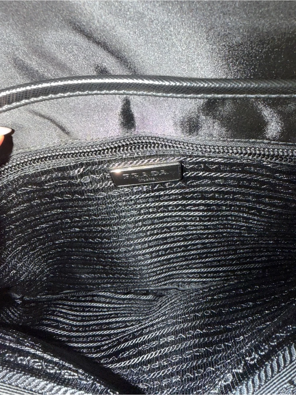 Prada Black Nylon Messenger Satchel, never used